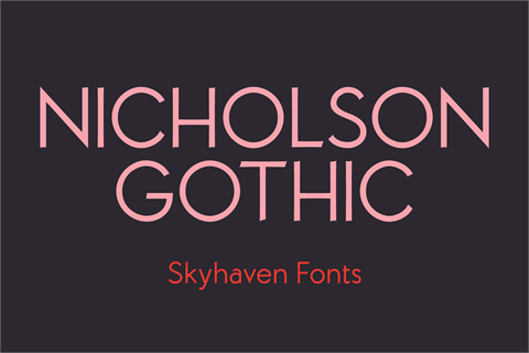 Nicholson Gothic font素材之家精选英文字体