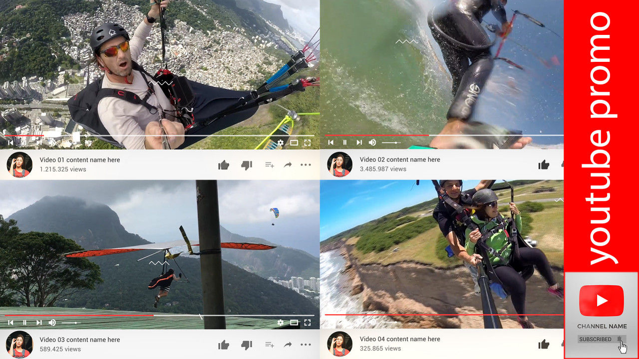 动感活力的YouTube宣传素材库精选AE模板