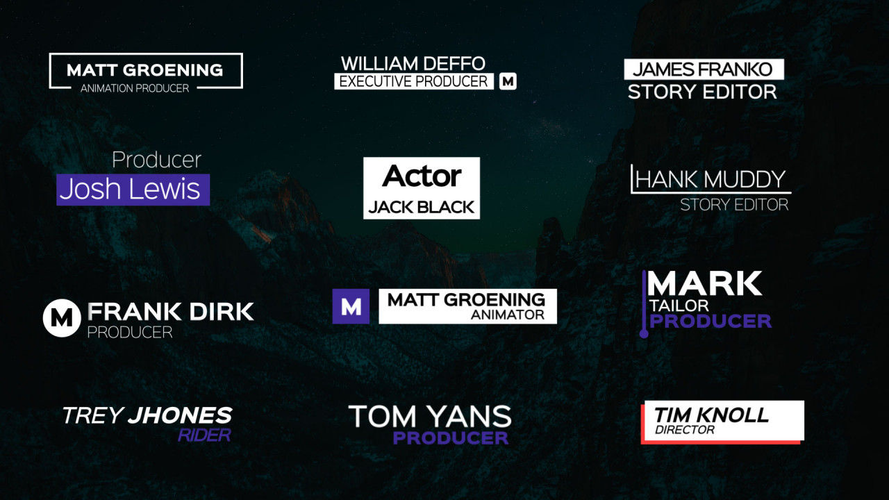 12个独特设计的幻灯片全屏标题动画素材库推荐PR模板