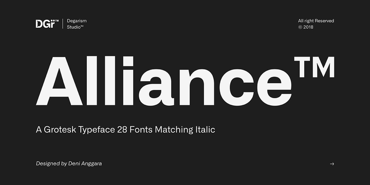 Alliance Font Family素材之家精选英文字体