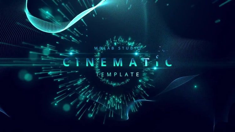 蓝色水波流动标题素材库精选AE模板