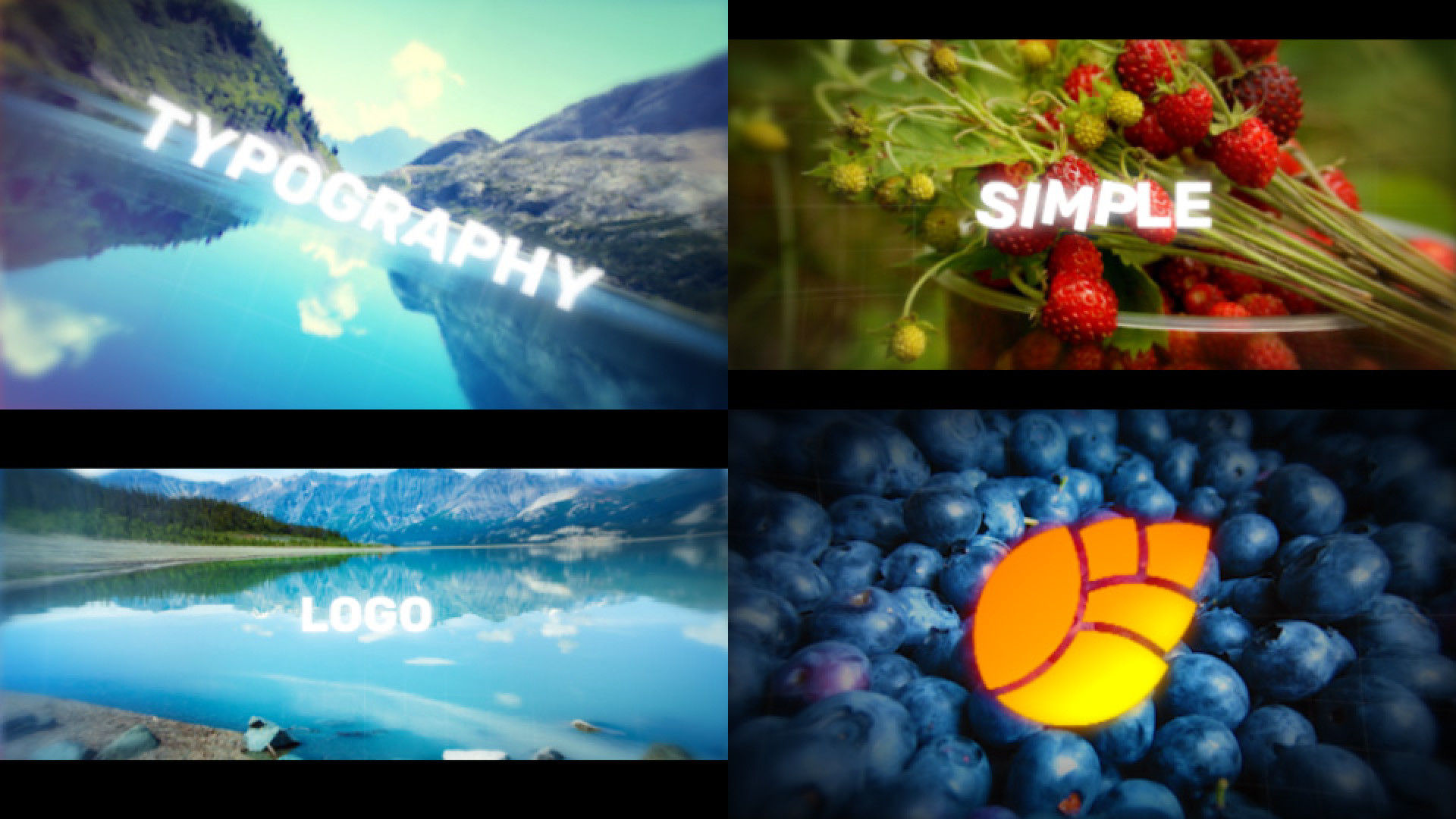 快速动态的照片和版式徽标显示素材库精选AE模板