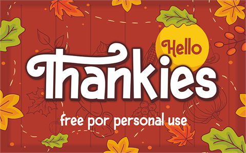 Hello Thankies font素材之家精选英文字体