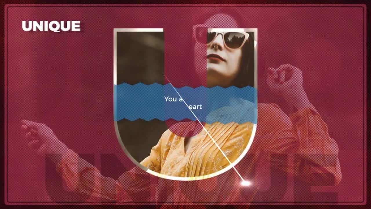 大字母效果企业幻灯片素材库精选AE模板