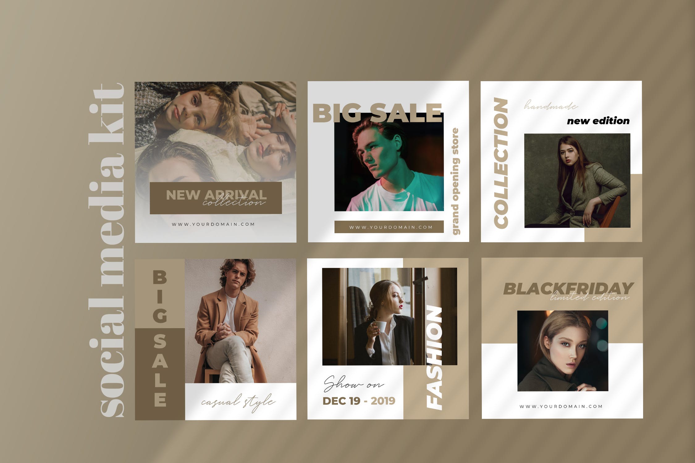 时尚大牌社交促销广告设计模板素材库精选 Ten – Social Media Kit插图