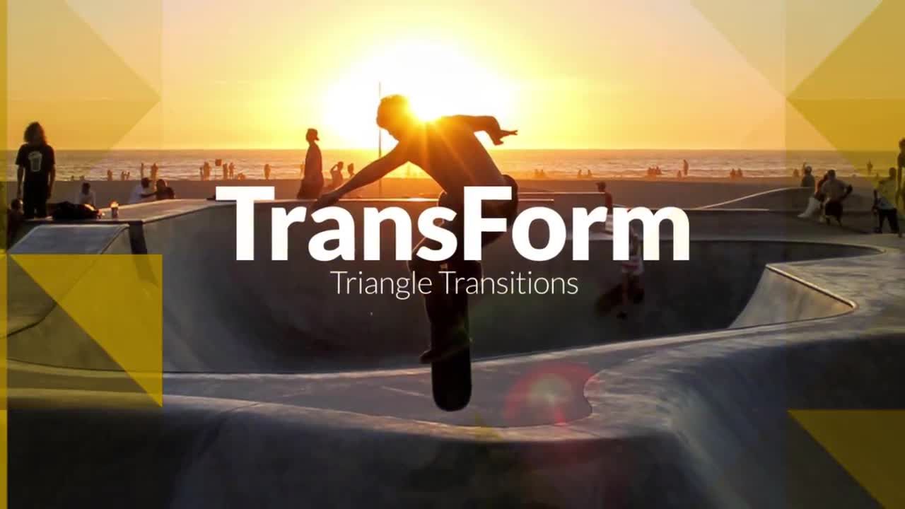 18种不同的三角过渡动画素材库推荐PR模板