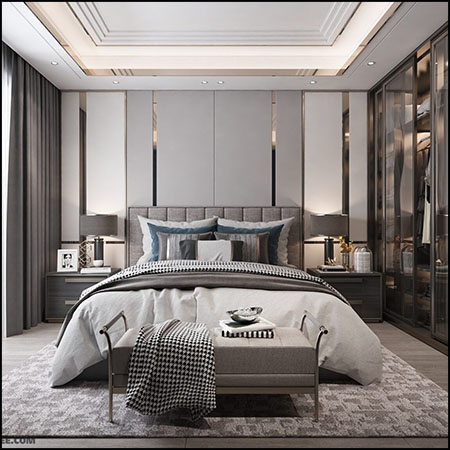 现代欧式卧室场景素材之家精选3D模型By Huy Hieu Lee