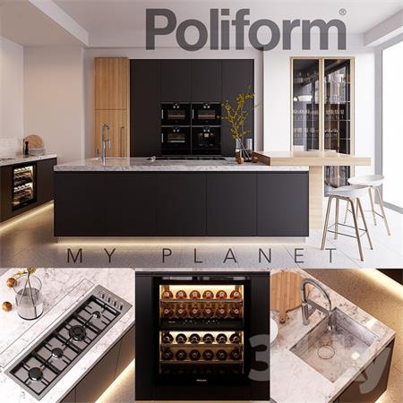 Poliform Varenna My Planet 4厨房及厨房用品素材之家精选3D模型