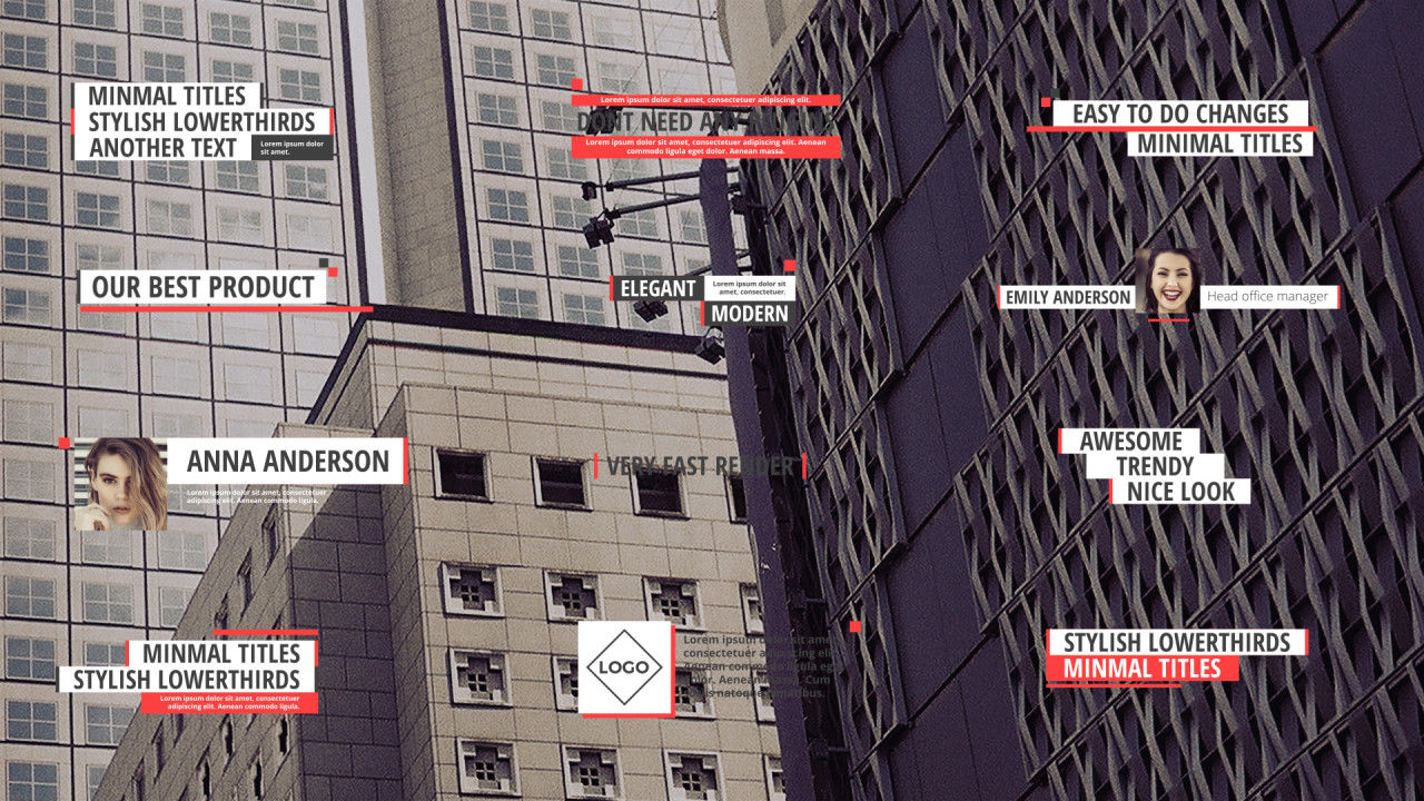 最低的三分之二创意设计素材库精选AE模板