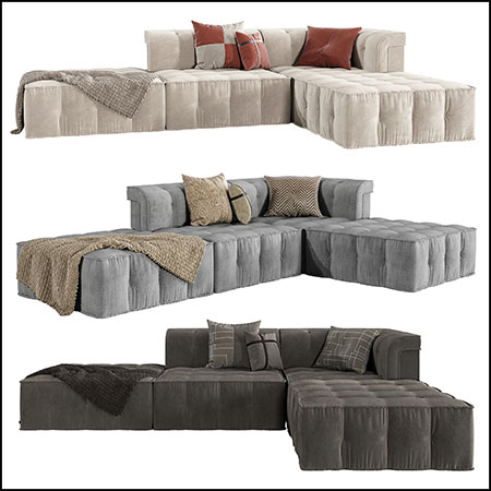 Divani Casa迪拜转角组合沙发素材之家精选3D模型