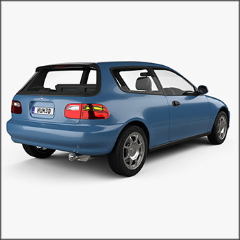 本田思域掀背车1991 素材之家精选3D模型