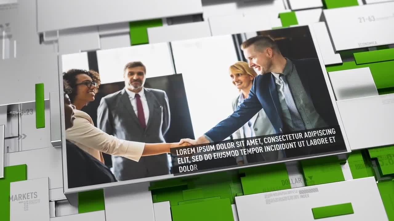 现代优雅创意的业务演示素材库精选AE模板