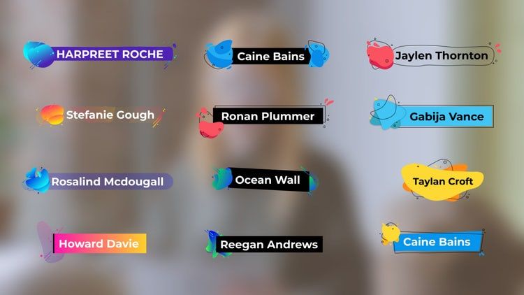 12个现代多彩的全屏标题动画素材库精选AE模板