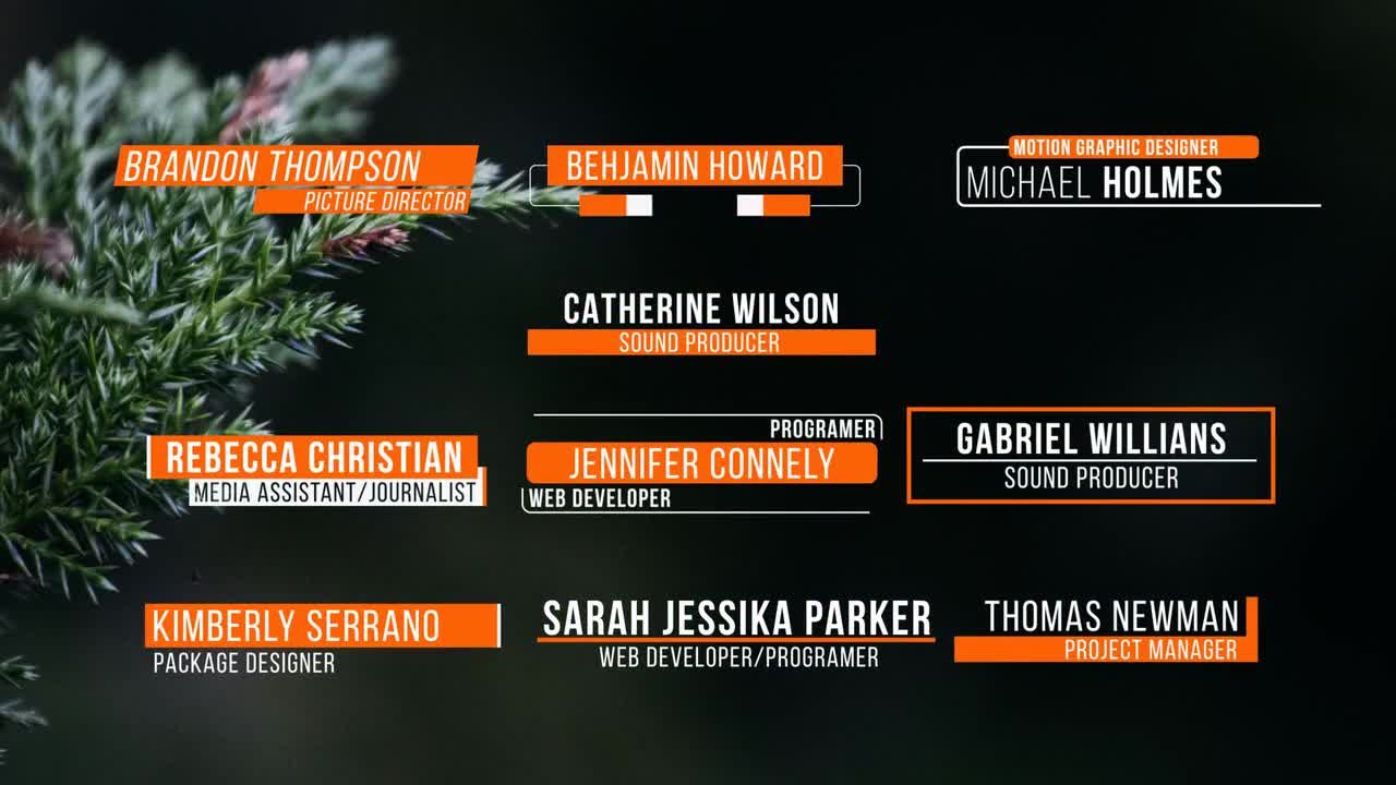 10个现代下三分之一企业技术全屏标题素材库精选AE模板