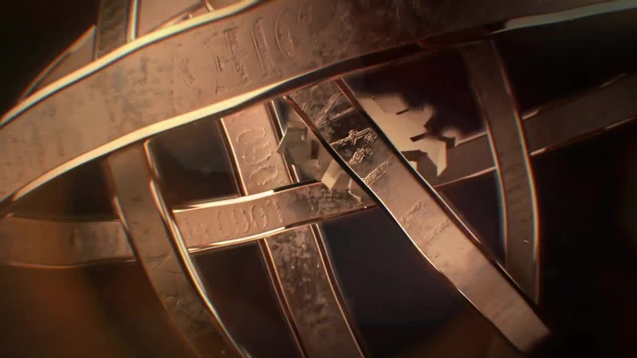 旋转金戒指logo展示动画素材库推荐PR模板