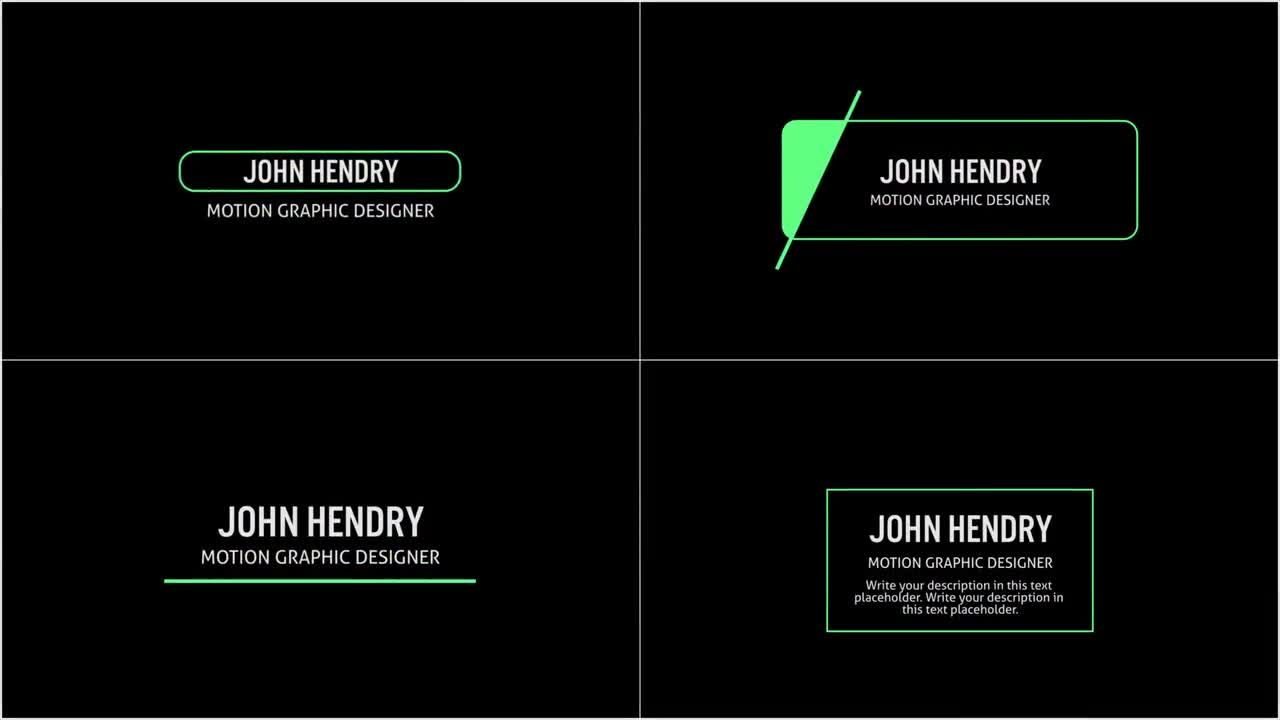 干净优雅的文本动画标题2素材库精选pr模板