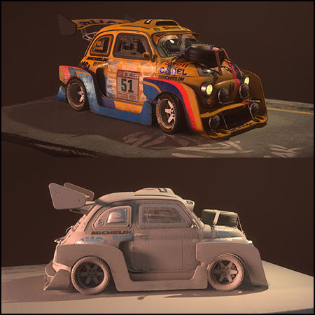Fiat 500 - Dakar Raid汽车素材之家精选3D模型