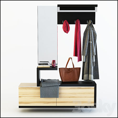 围巾帽子衣服和手提包衣架素材之家精选3D模型