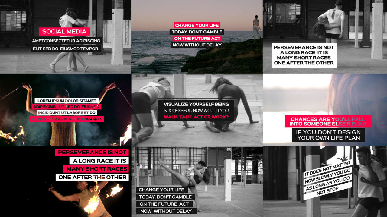 10个独特类型的社交媒体标题素材库精选AE模板