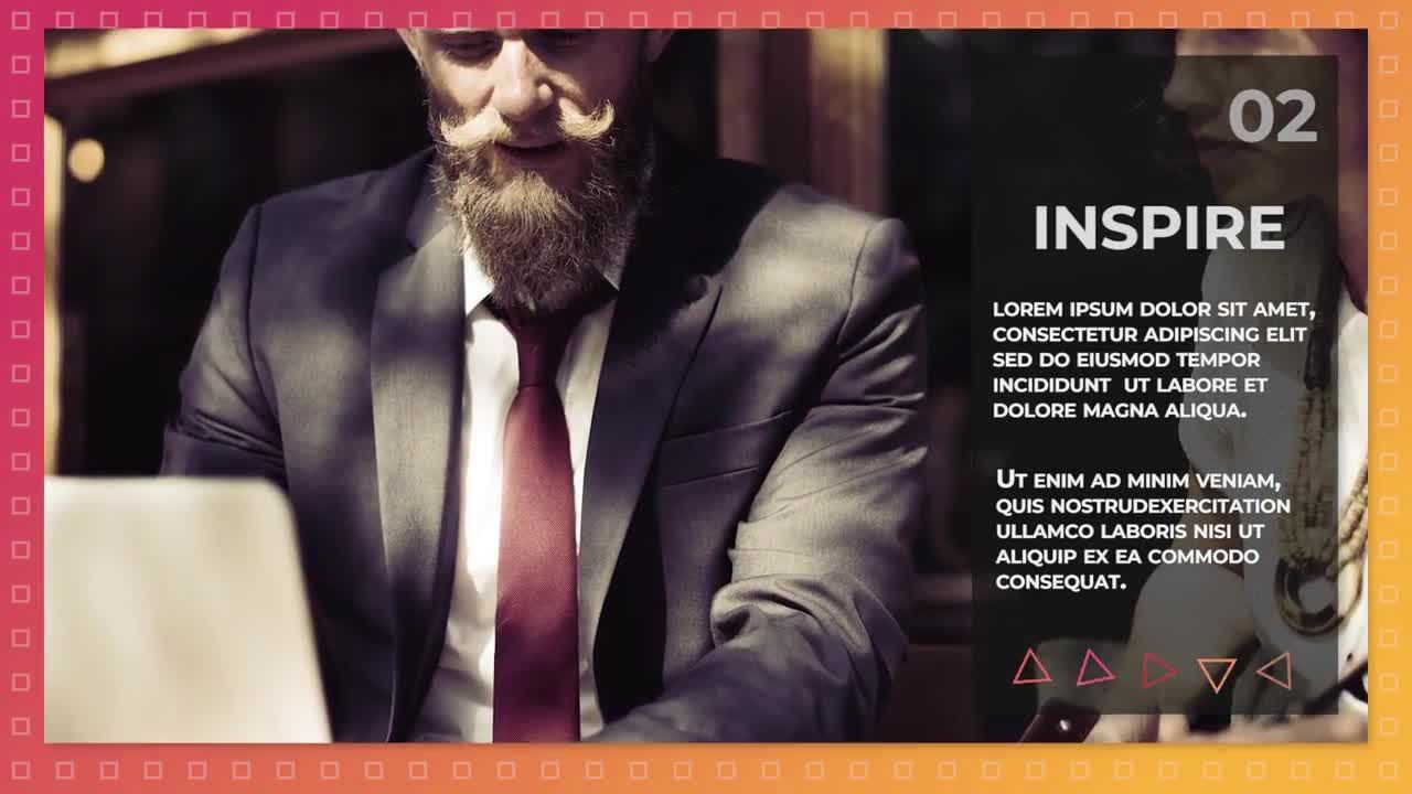 彩色渐变背景企业幻灯片素材库精选PR模板