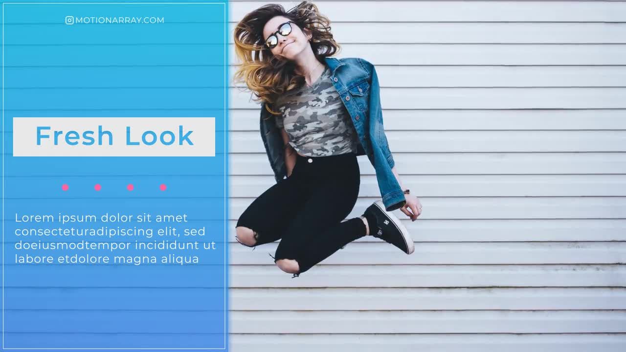 时尚清新动态图文商业演示ae模板