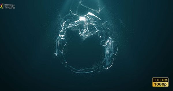 水珠飞溅特效Logo演示素材库精选AE模板 Water Logo