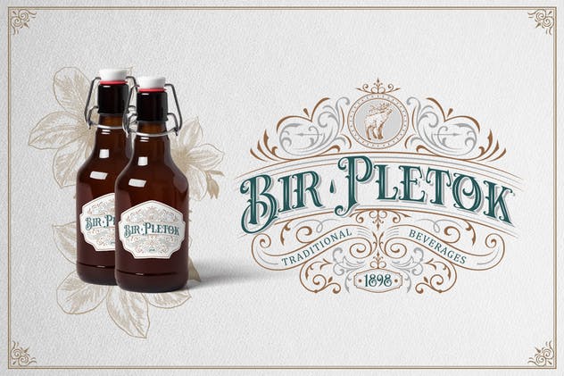 维多利亚风格复古英文衬线字体 Carllosta – Layered Font (+EXTRAS)插图(5)