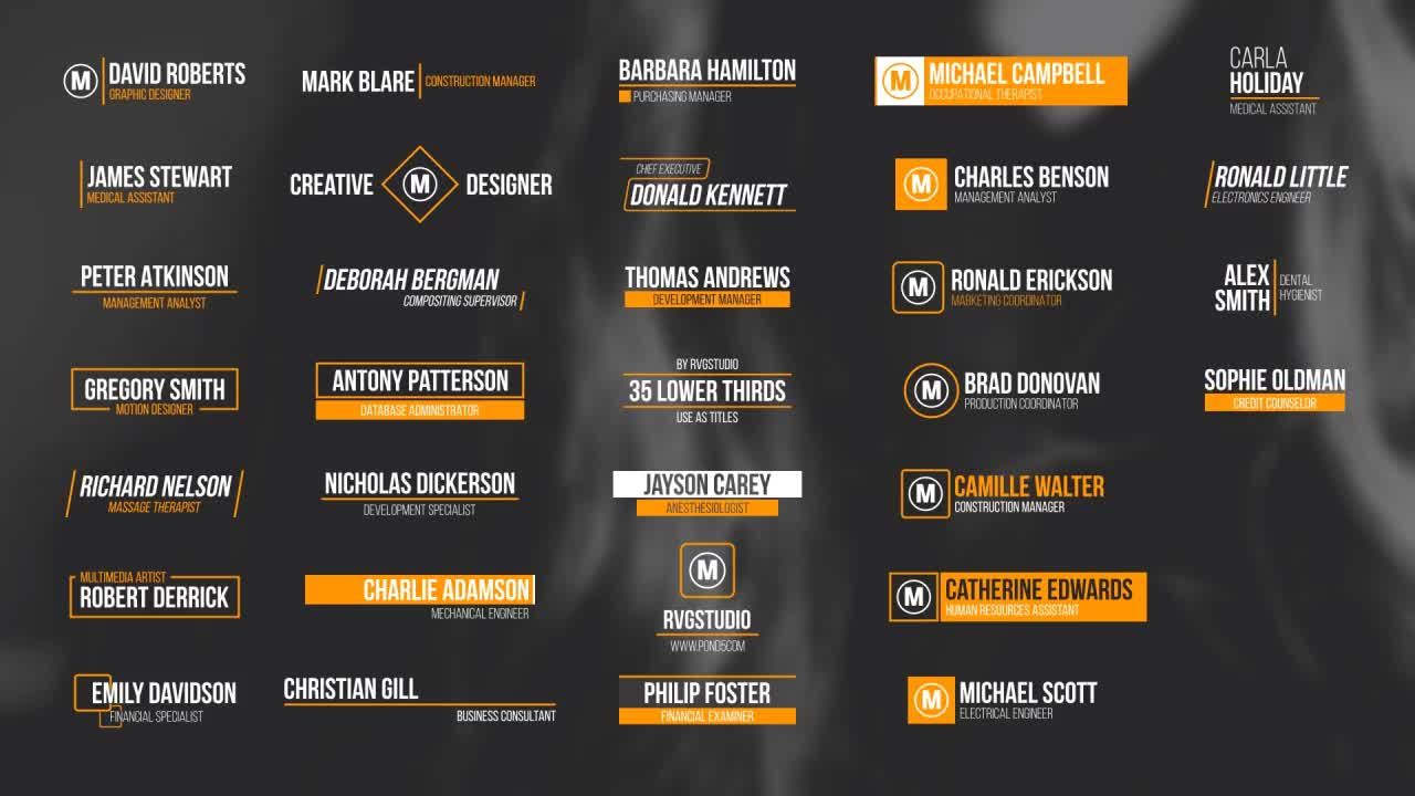 35个独特的动画全屏标题素材库精选AE模板