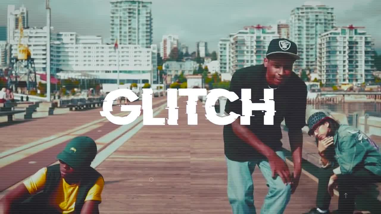 毛刺过渡酷炫开场Pr模板