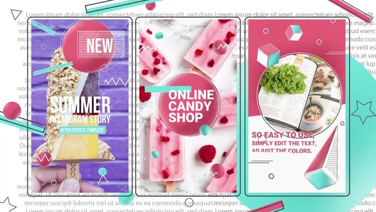 10个有趣创意的夏季Instagram故事素材库精选AE模板