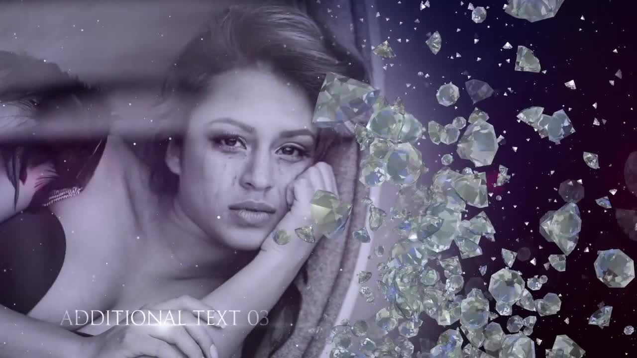 闪亮的钻石镜头光韵开场动画素材库推荐PR模板