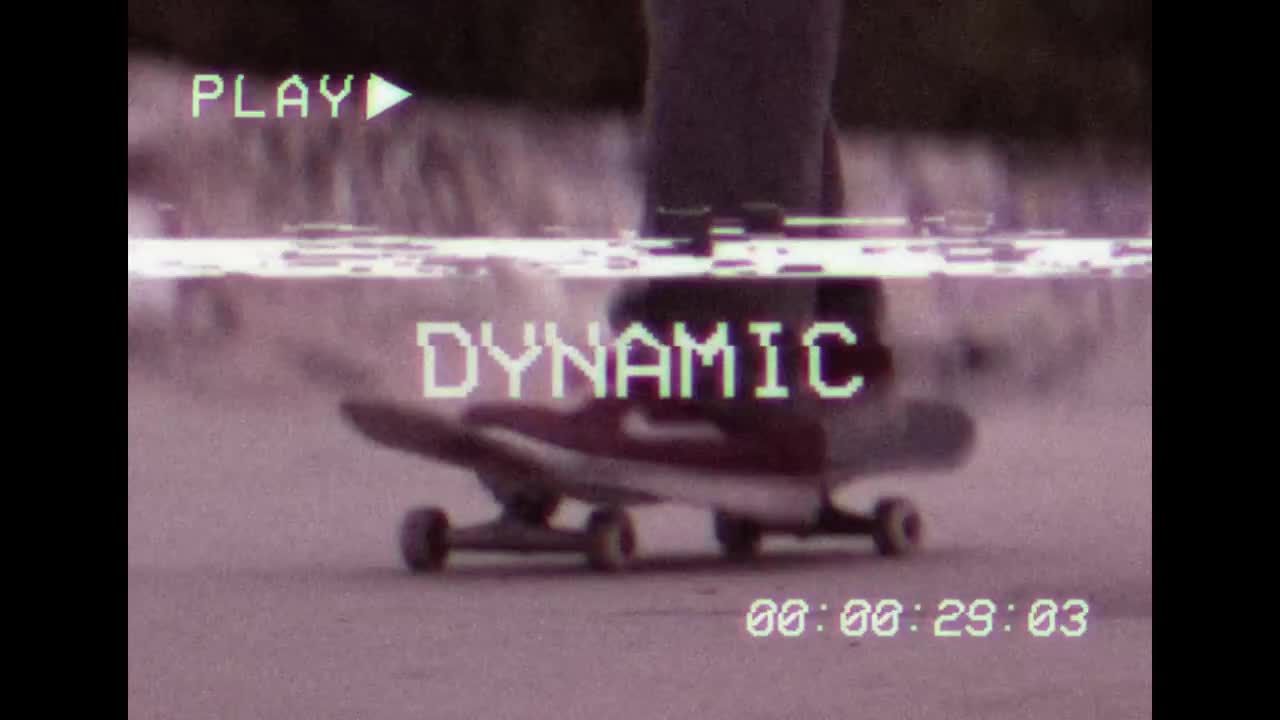 VHS风格幻灯片信号故障转场效果素材库精选AE模板