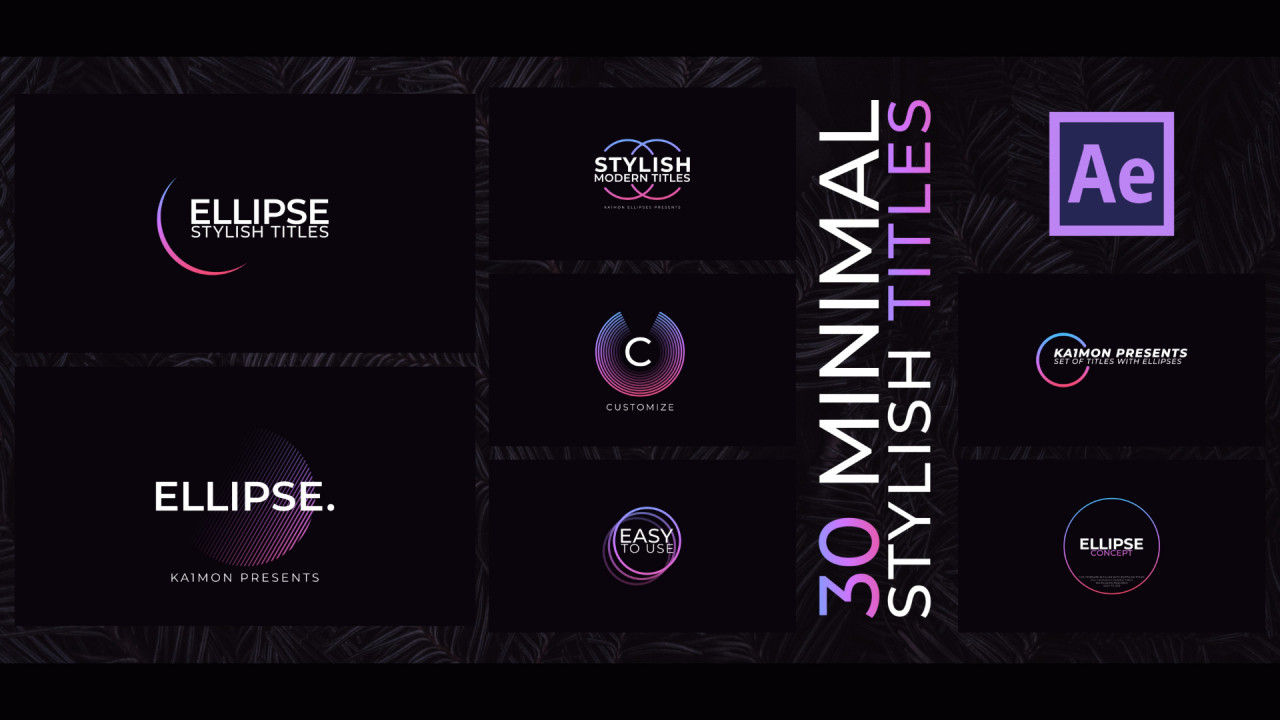 30个最小的时尚标题素材库精选AE模板