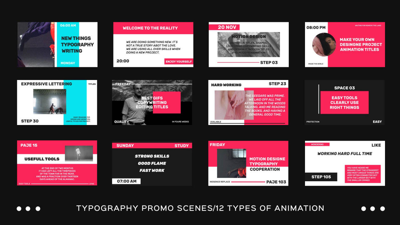 时尚动态的排版促销素材库精选AE模板