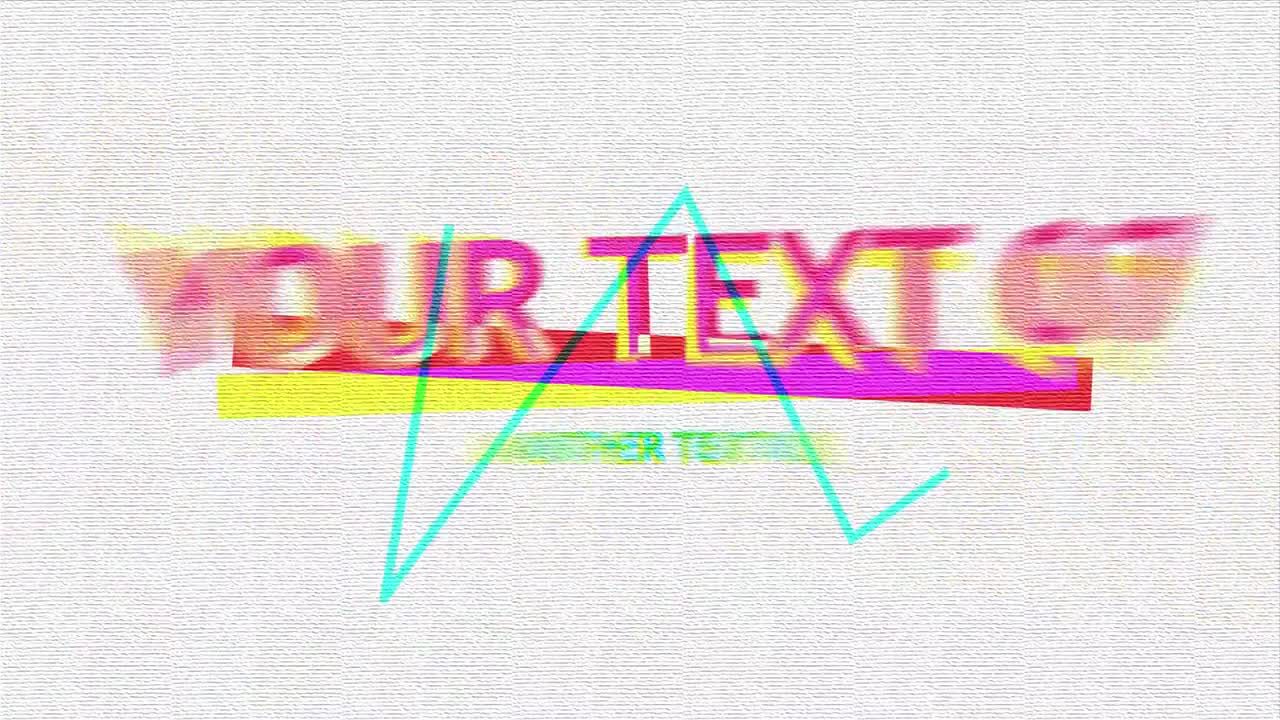 快节奏的自由文本效果logo动画展示素材库精选AE模板