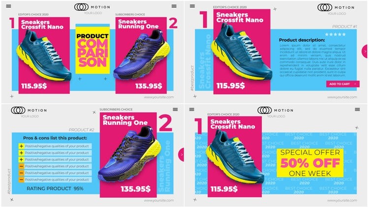 明亮时尚的在线促销商店素材库精选AE模板