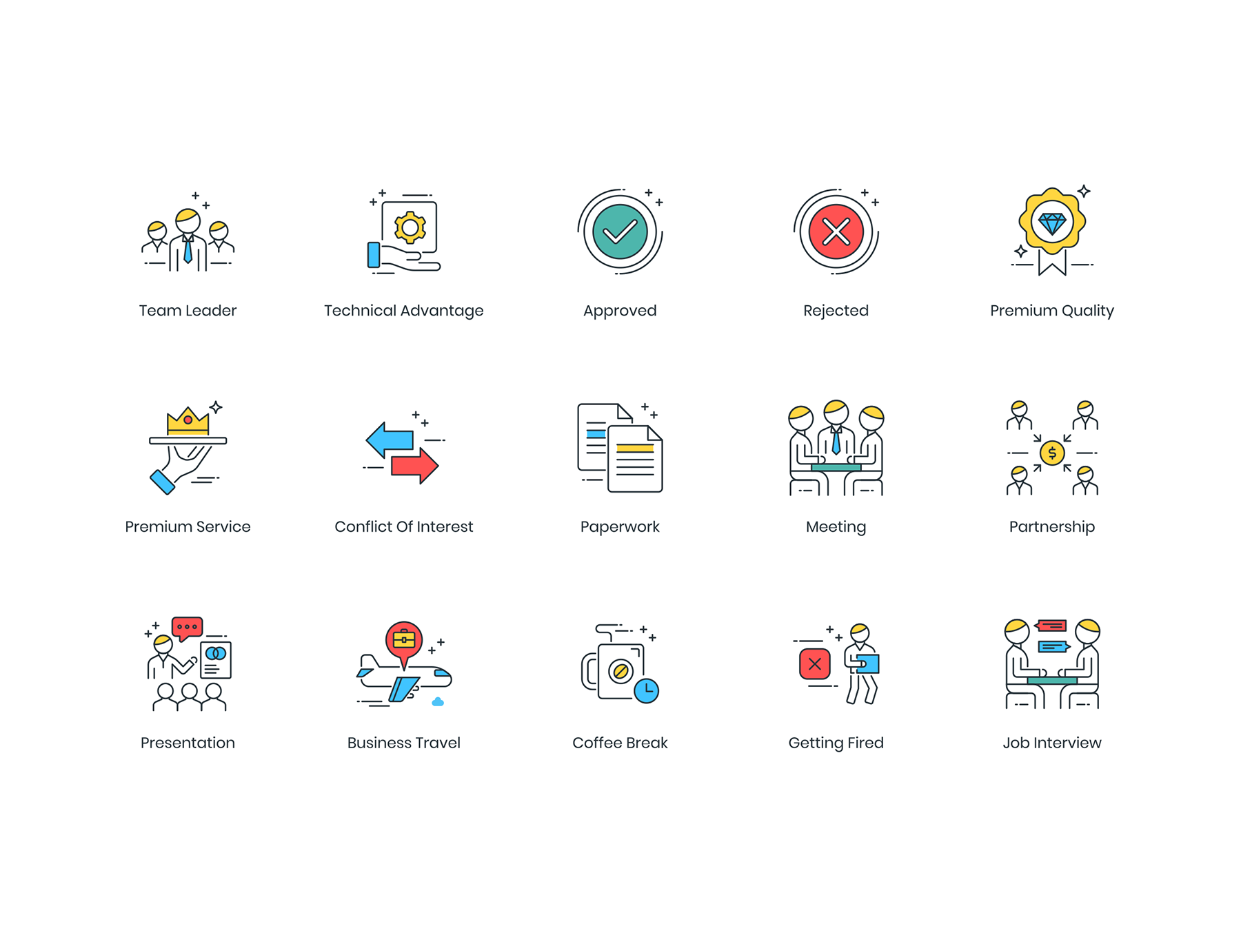 商业合作概念图标套装下载[Ai]插图(3)