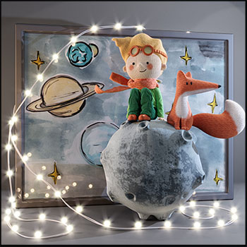 王子和小狐狸玩具摆件装饰品素材之家精选3D模型