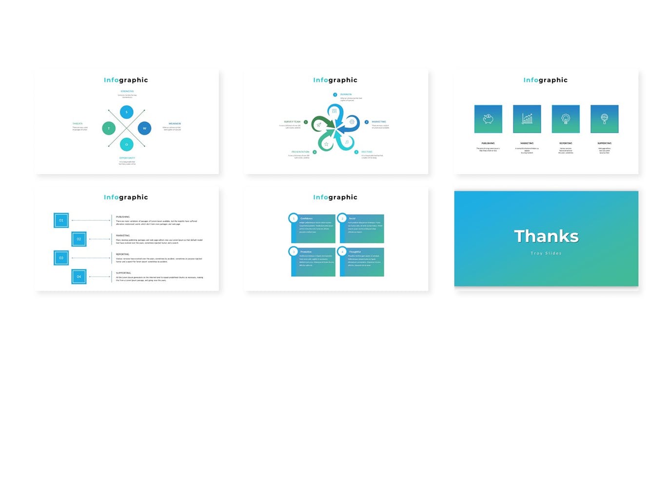 带有SWOT分析的高品质的时尚powerpoint幻灯片演示模板（pptx）插图(3)