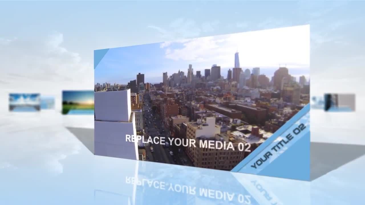 天空效果幻灯片广告文本动画素材库精选AE模板