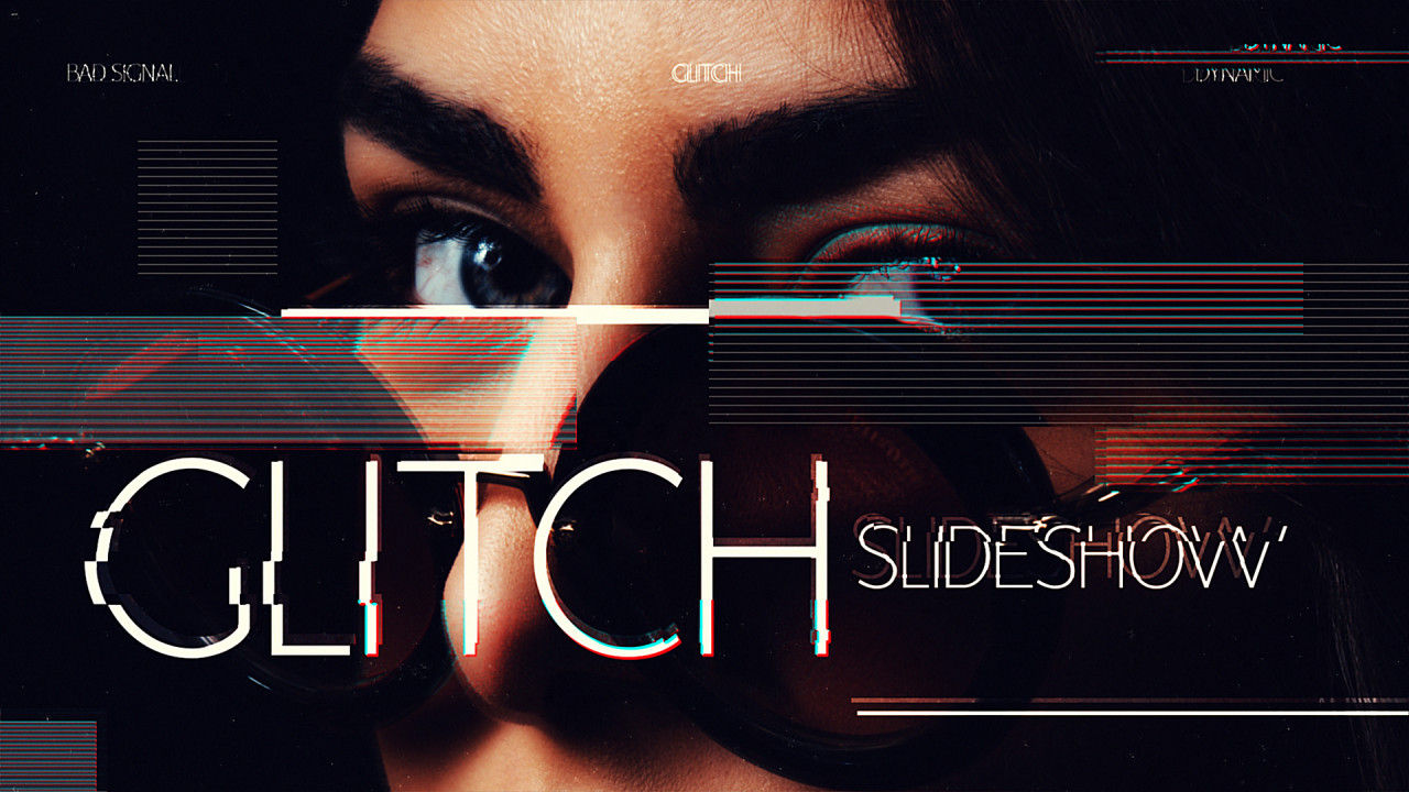 小故障幻灯片介绍素材库精选AE模板