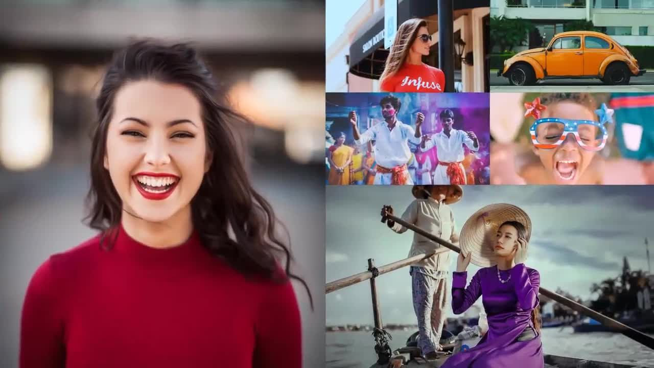 时尚照片无缝连接快速过渡幻灯片素材库精选AE模板