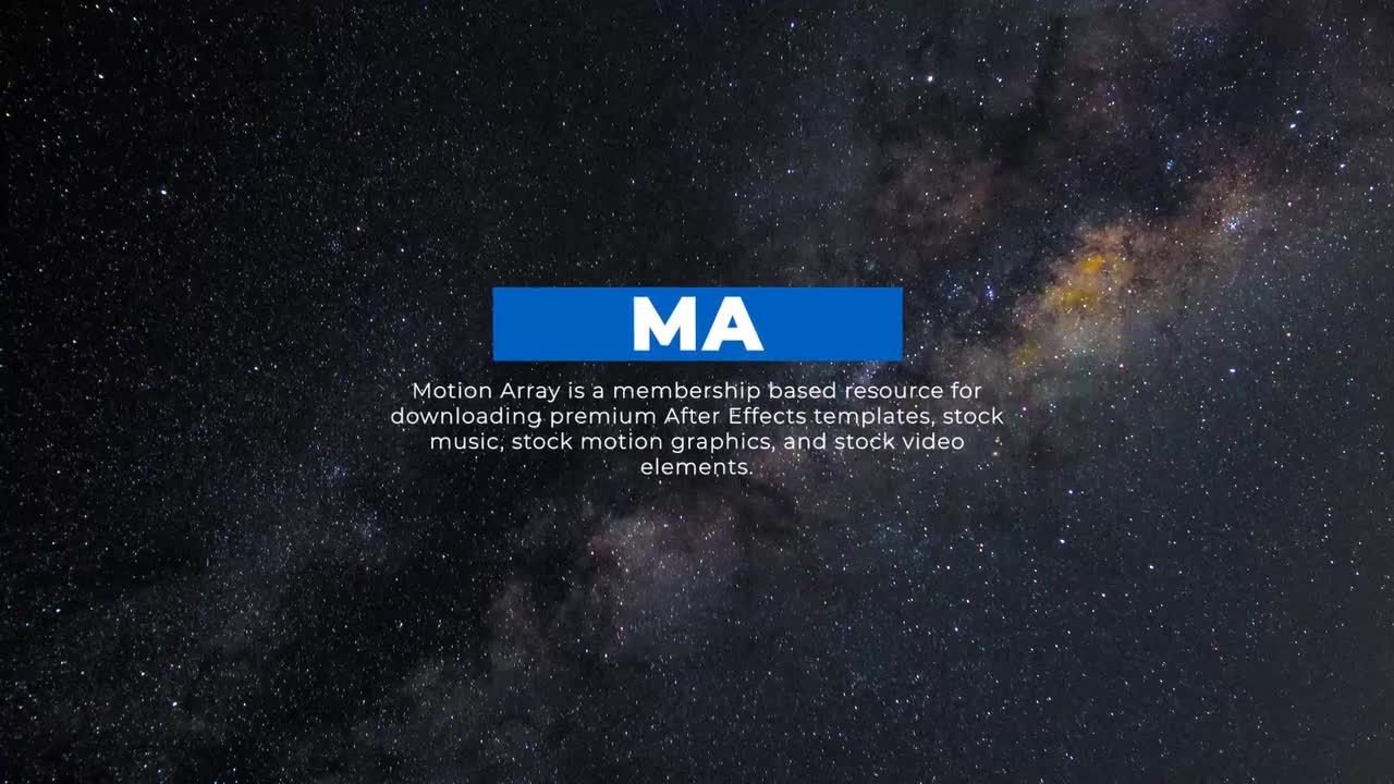 深邃星空极简主义标题素材库精选AE模板