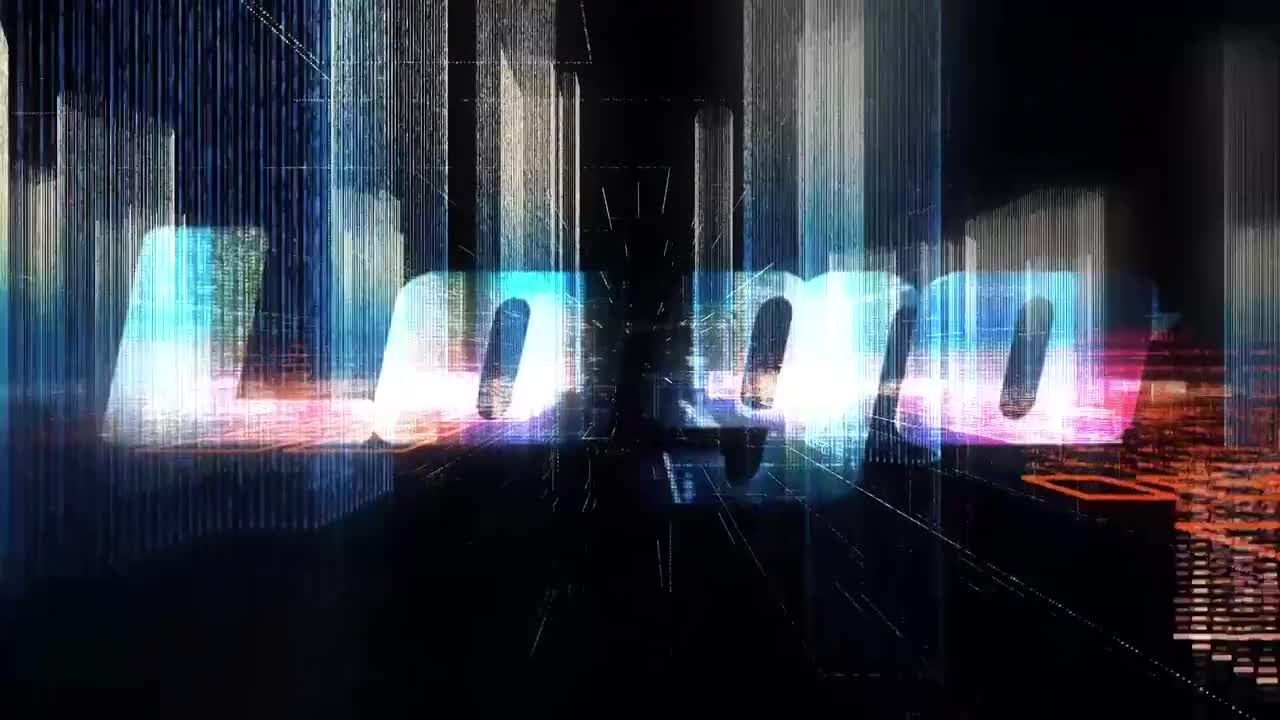 pr数字城市标志显示模板