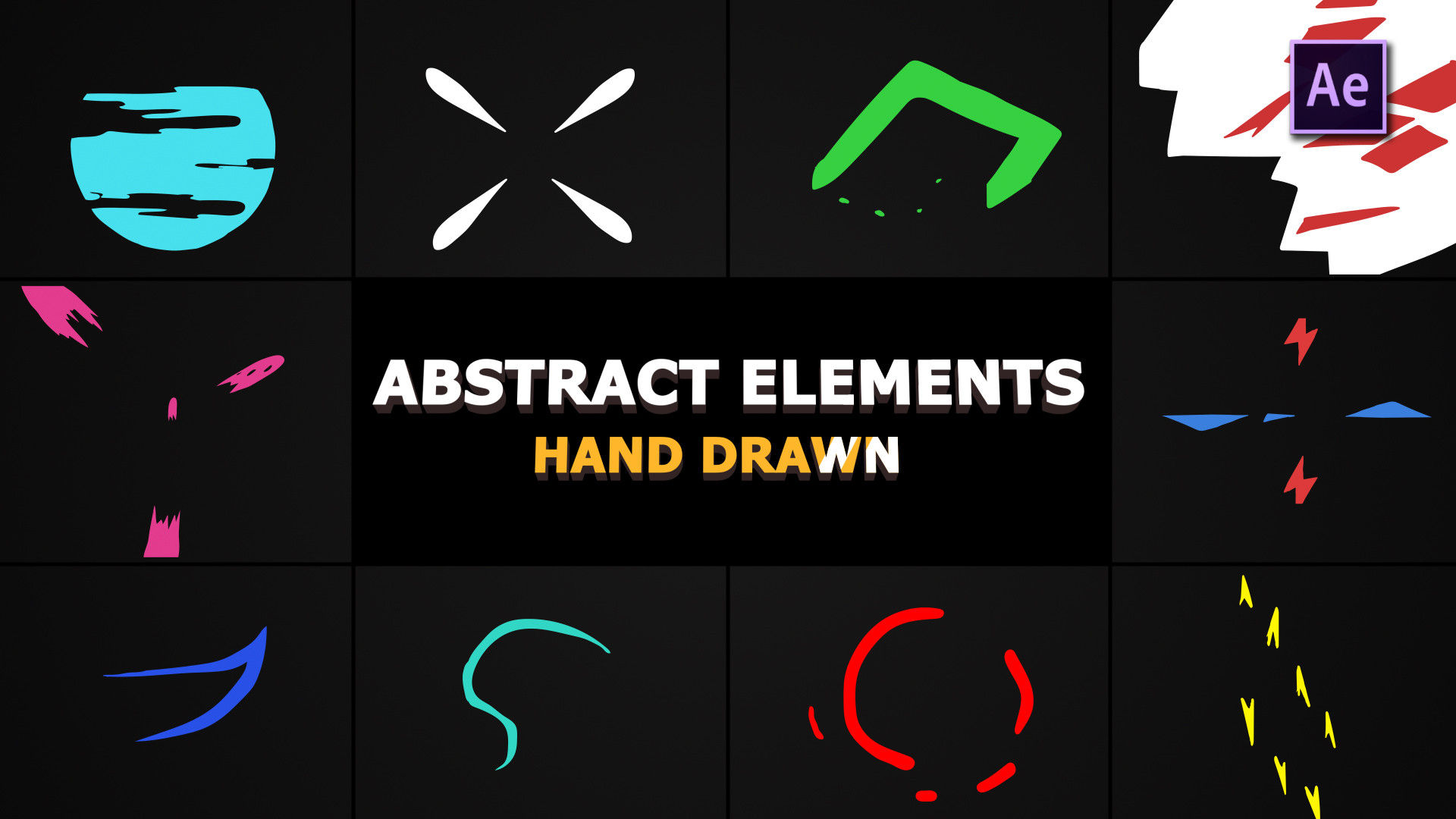 Flash FX抽象元素动画素材库精选AE模板