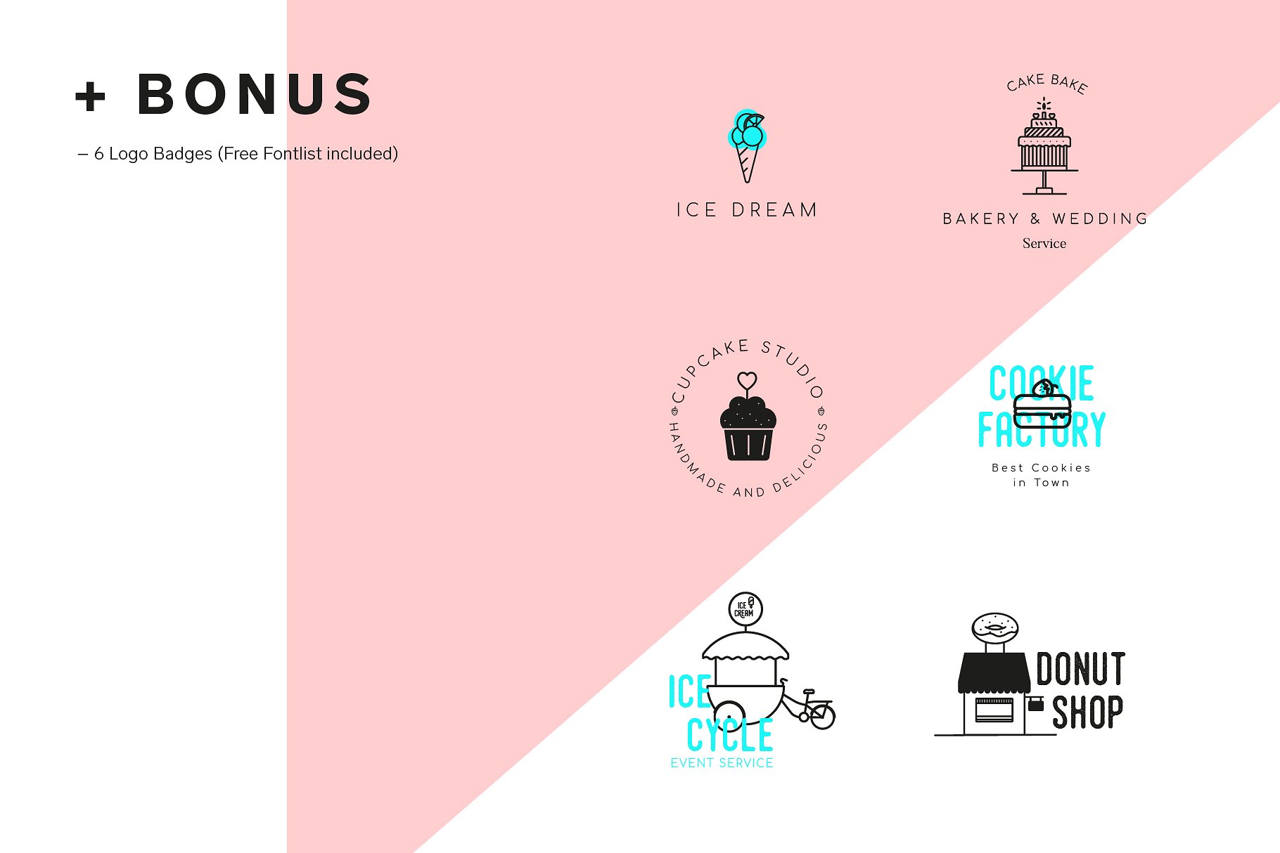 蛋糕和冰淇淋图标套装插图(4)