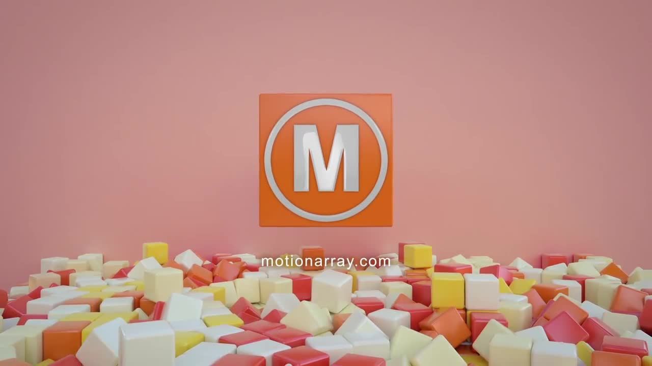 多维数据集立方体徽标显示素材库精选AE模板