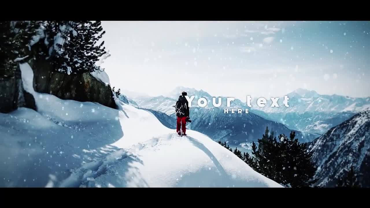 雪的视觉差幻灯片素材库精选AE模板