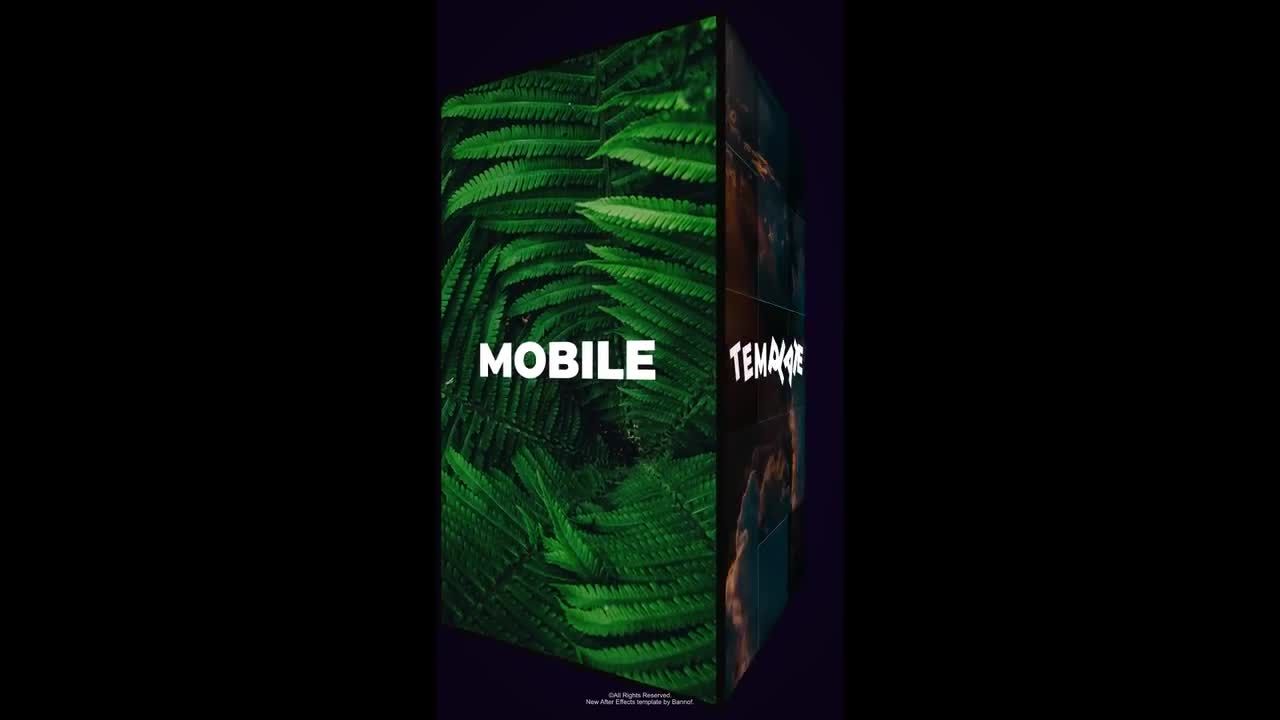 简洁大气的动态翻转照片展示素材库精选AE模板