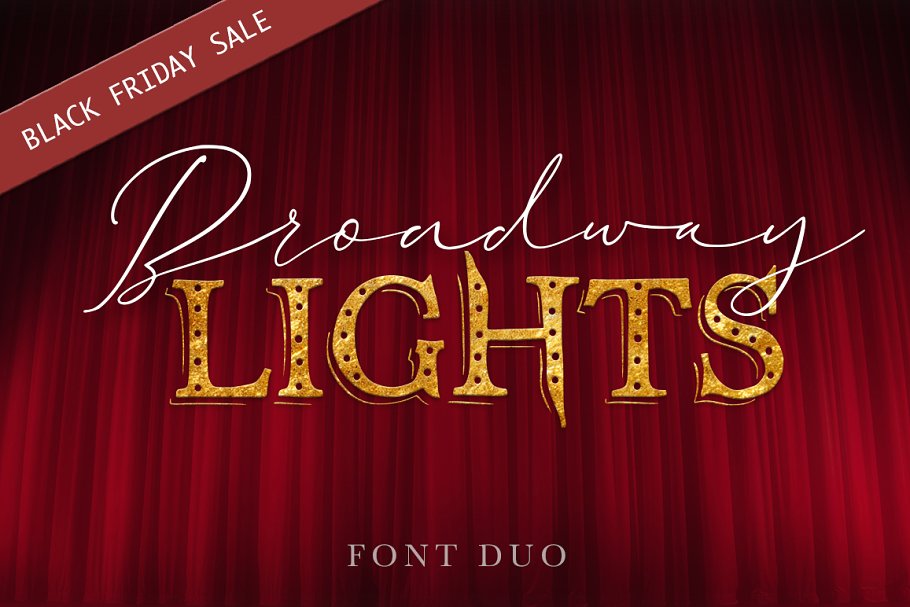 Broadway Lights | Duo Font素材之家精选英文字体